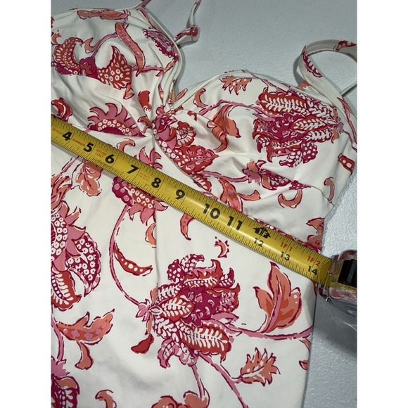 Lands' End Pink Paisley Floral Underwire Tankini & Swim Skirt/Brief Women's 8P - Picture 9 of 12